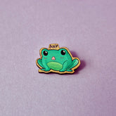 Anxiety Frog Wooden Pin